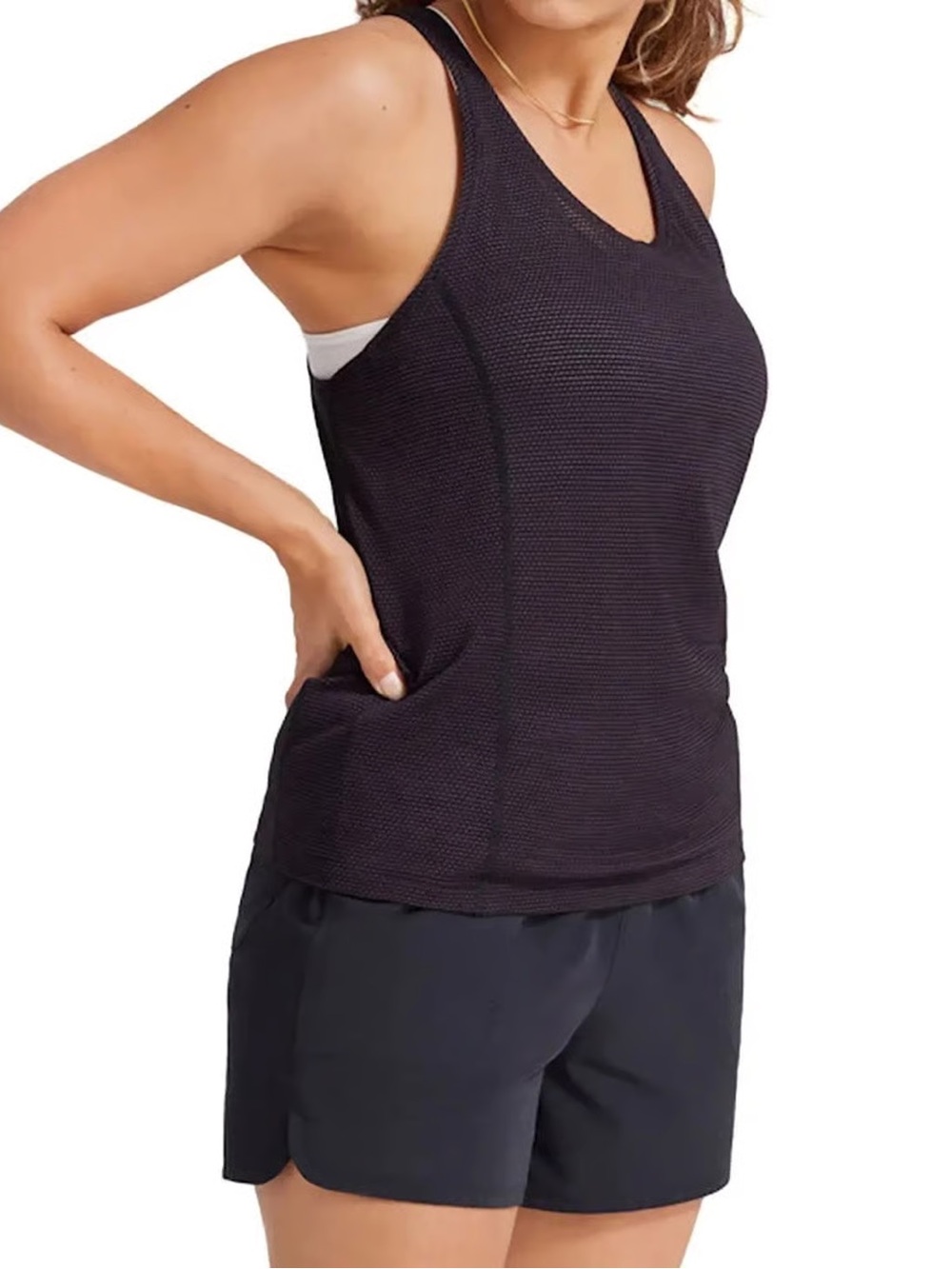 allbirds Black and Dark Gray XS Racerback Tank